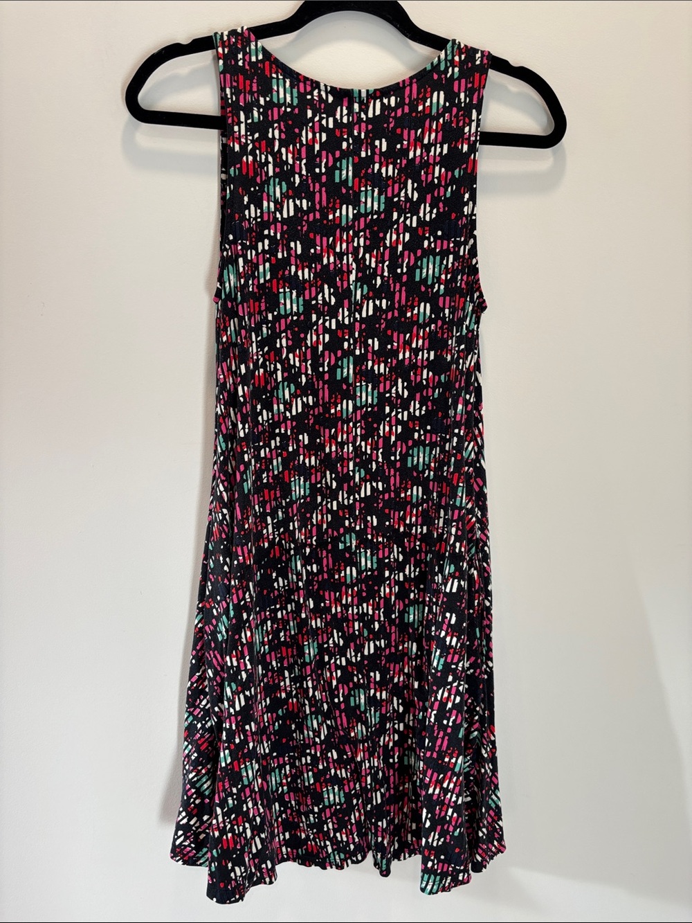 Bel Kazan Abstract Print Sleeveless Zip Front Swing Dress Made in Bali M - Picture 2 of 4